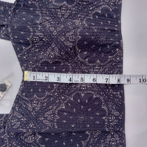 Madewell Quilted Sweetheart Crop Top Midnight. NWT (size 10) - Picture 8 of 8